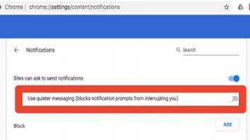 Как отключить всплывающие окна уведомлений