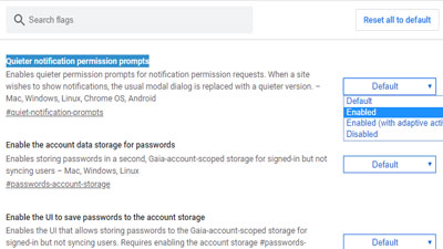 Как отключить всплывающие окна уведомлений